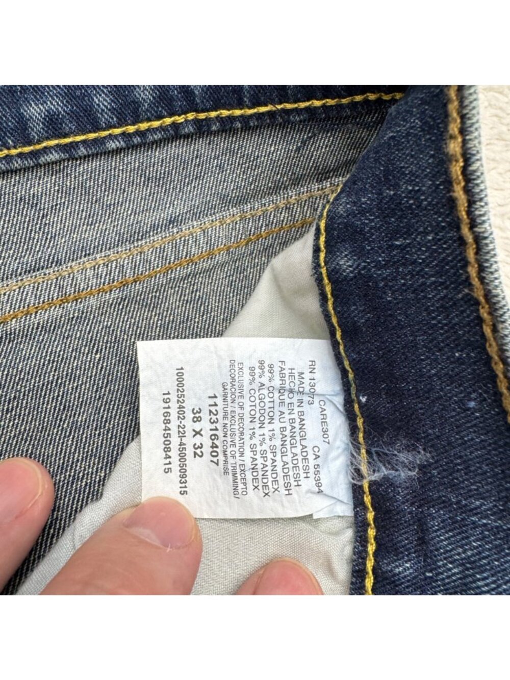 Wrangler Relaxed Boot Cut Blue Jean Men's Denim Pants, Size 38 x 32 - Picture 6 of 11